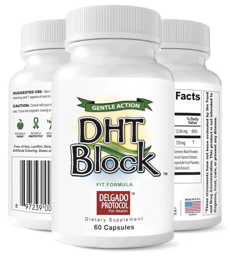 3 Pack The Delgado Protocol for Health DHT Block DHT Blocker Hair Skin Acne