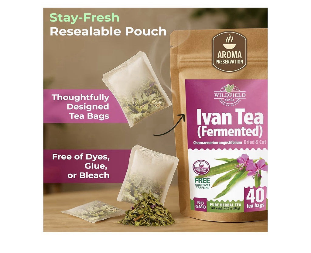 Wildfield Ivan Tea Fermented Blooming Sally Chamaenerion Angustifolum 40 TeaBags