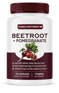 PURELYNUTRIENT Beetroot + Pomegranate Nitric Oxide Blood Flow Support 90 Capsule