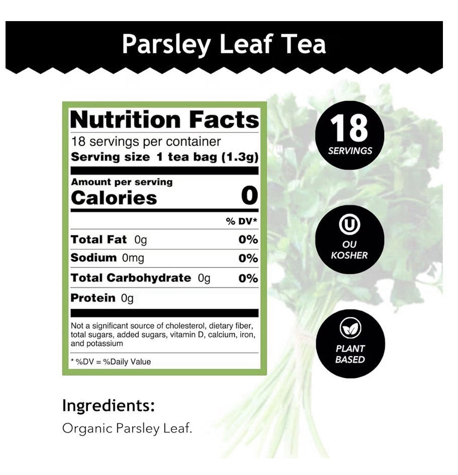 Buddha Teas Organic Parsley Leaf 18 Tea Bags Antioxidants Non-GMO Caffeine Free