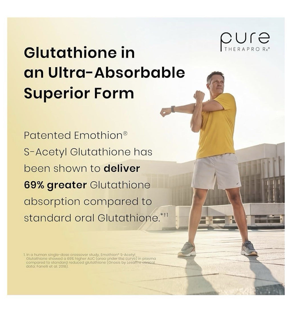 Pure Therapro Rx S-Acety! Glutathione Gold 300mg PER Capsule Month Supply 60cap