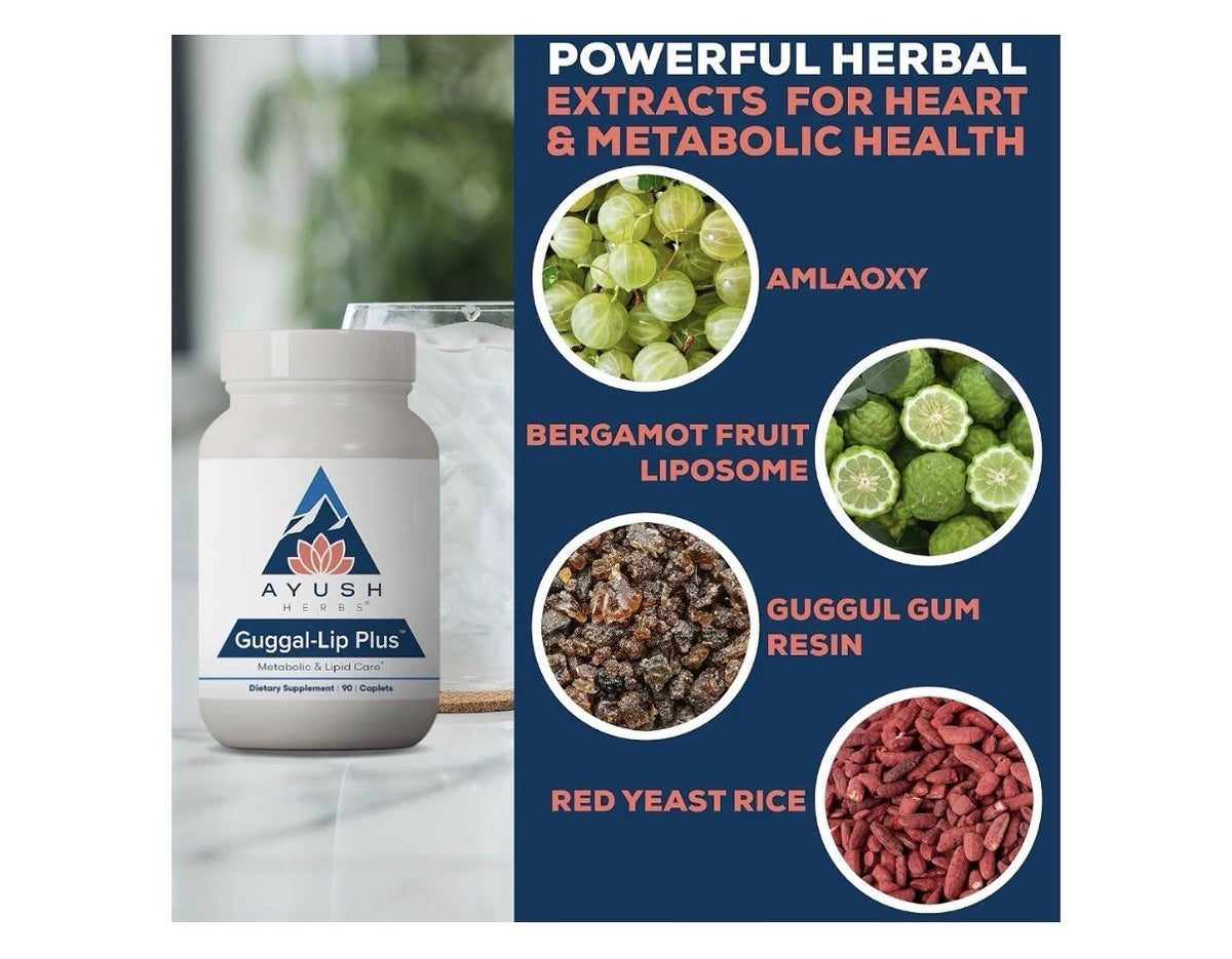 Ayush Herbs Guggal-Lip Plus Metabolic & Lipid Care For Women & Men 90 Capsules