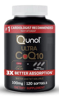 Qunol Ultra CoQ10 100mg 3x Better Adsorption Water And fat Soluble 120 Softgels