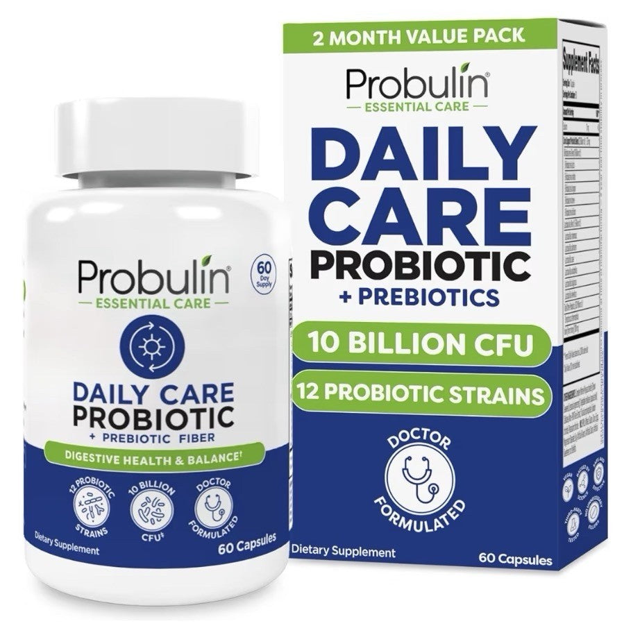 Probulin Daily Care Probiotic + Prebiotics Digestive Gut Immune Support 60 Caps