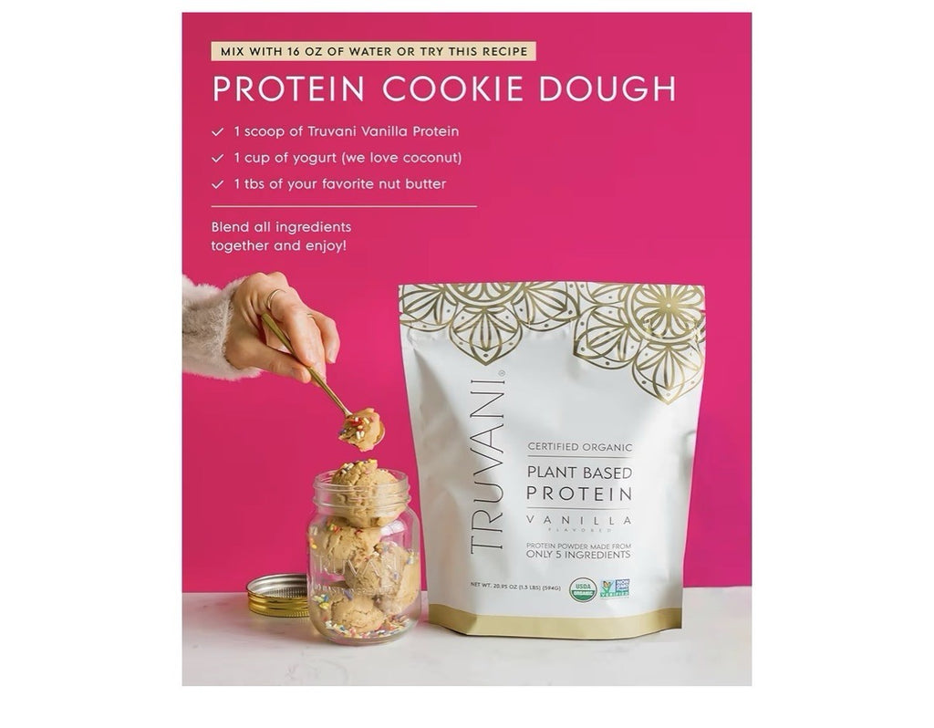 Truvani Protein Organic Planet Based Powder Vanilla 5 Ingredients 18serving 20g