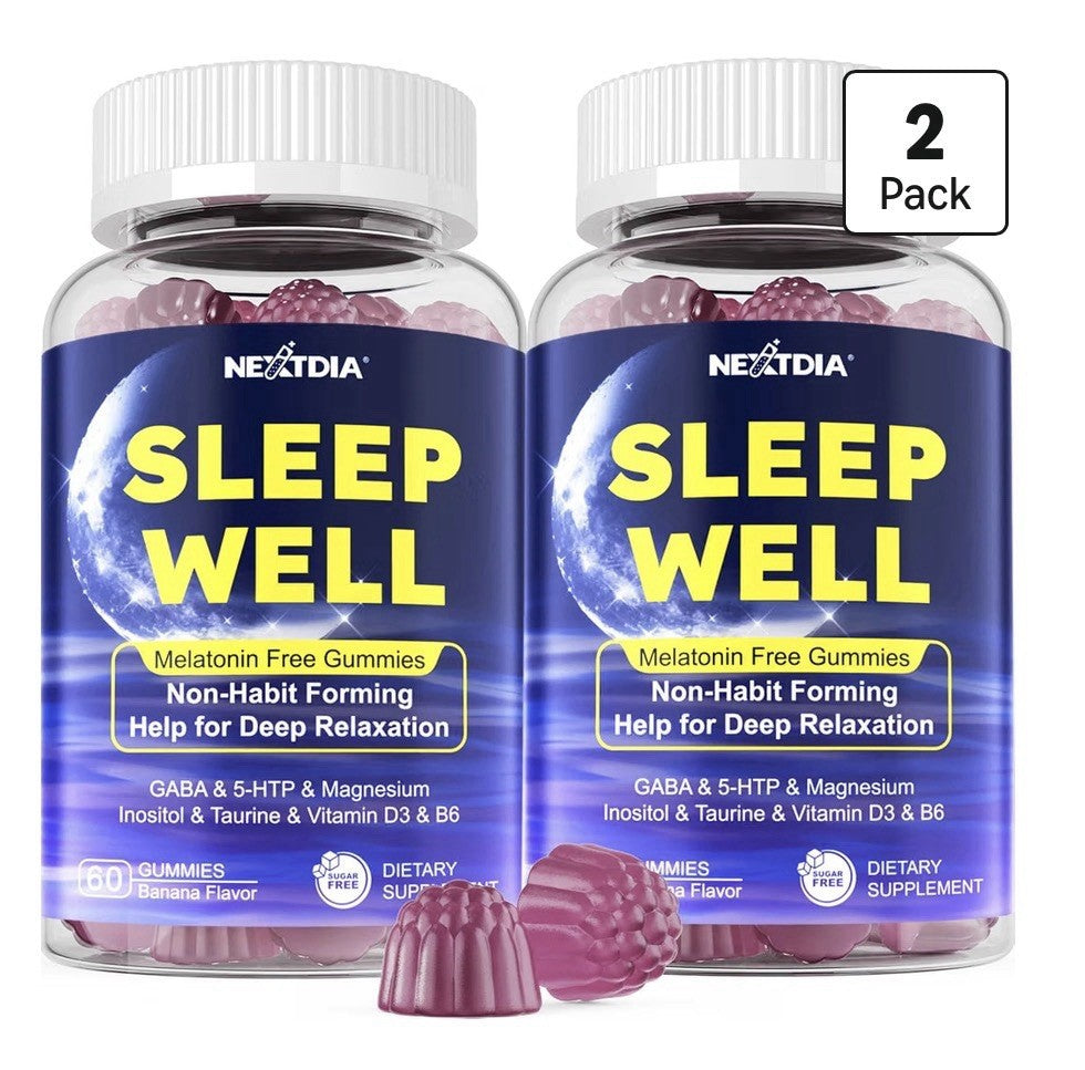 Nextdia Sleep Well MelatoninFree Gummies Adult Sleep Magnesium Glycinate 2 Pack