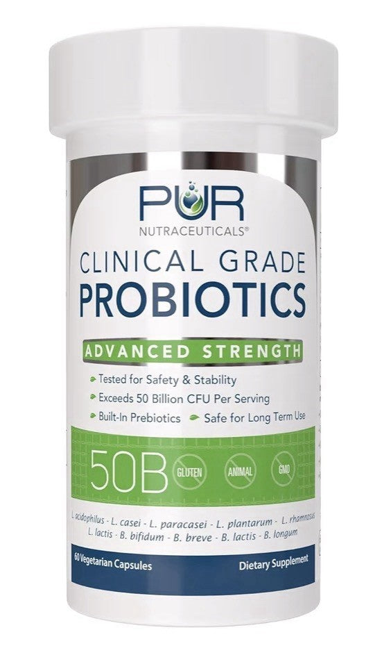 PUR Nutraceuticals Probiotics Clinical Grade 50 Billion CFUs Prebiotic 60capsule