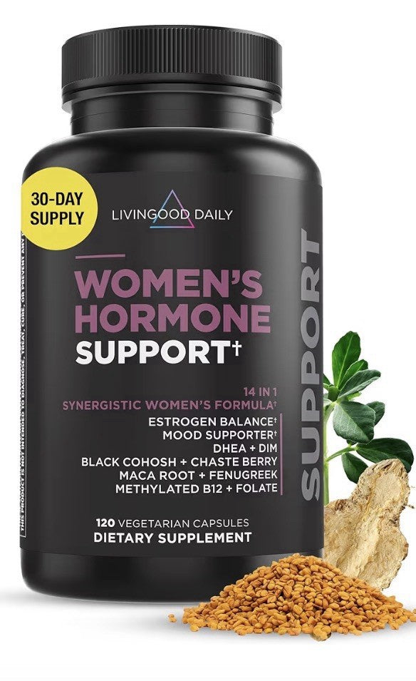 Livingood Daily Women’s Hormone Support Supplement Estrogen Balance 120 Capsules