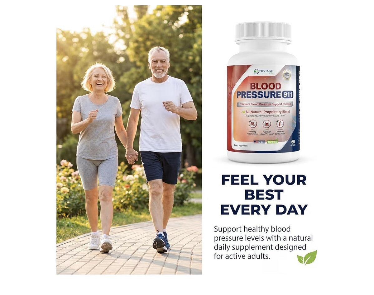 2 Pack Phytage Labs Blood Pressure 911 Heart Circulation Support Supplement
