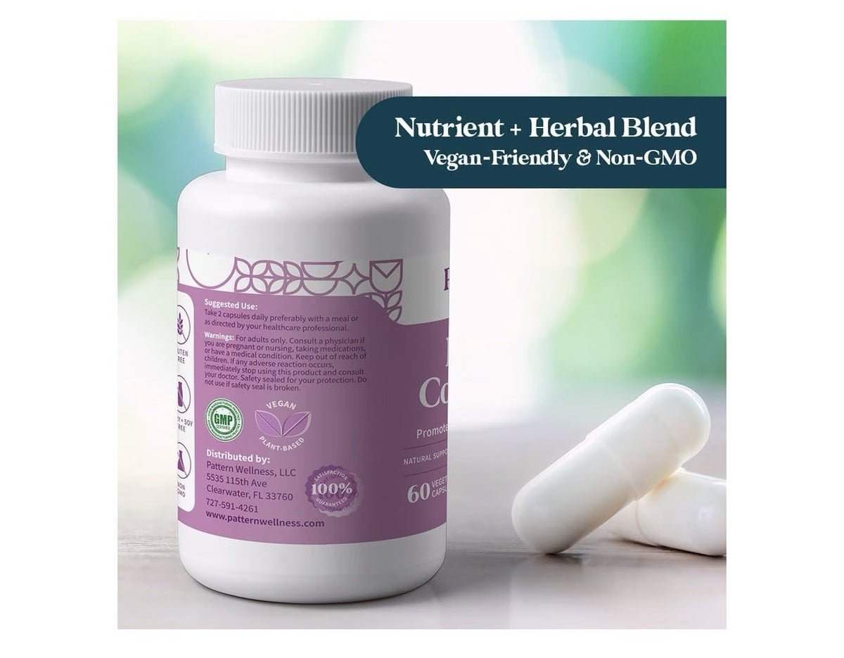 Pattern Wellness PMS Complex Monthly Promotes Hormonal Balance Monthly Cycle 60c