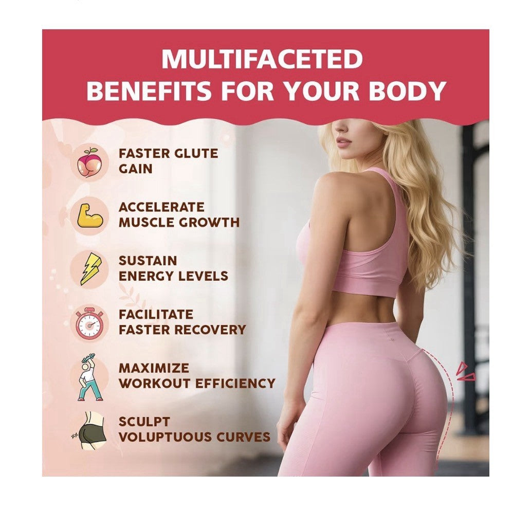 Glorithiventa Booty Gummies CurvaBoost BBL Blend For Women Booty Curves 2 Pack