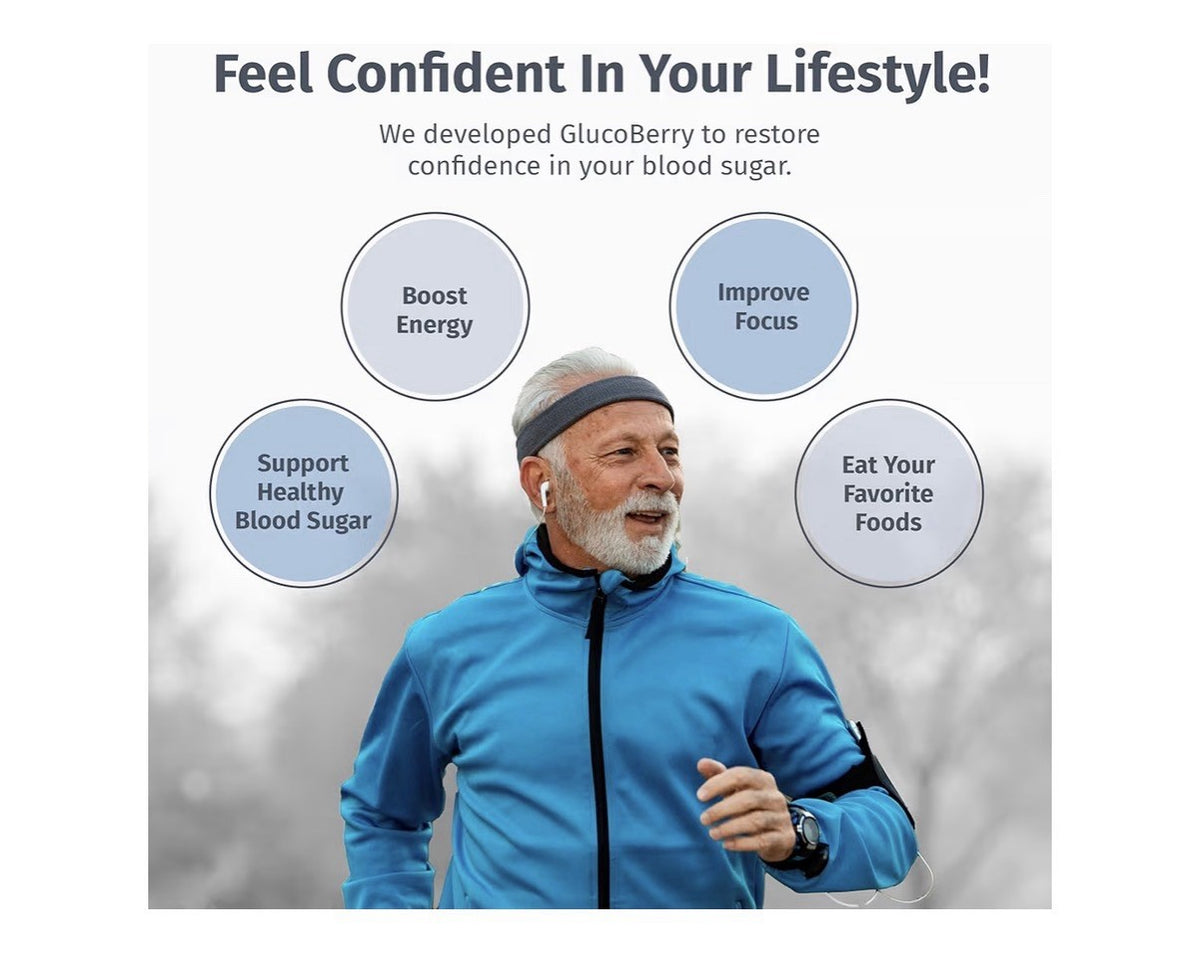3Pack MD Process GlucoBerry Maqui Berry Chromium Picolinate Blood Health Support