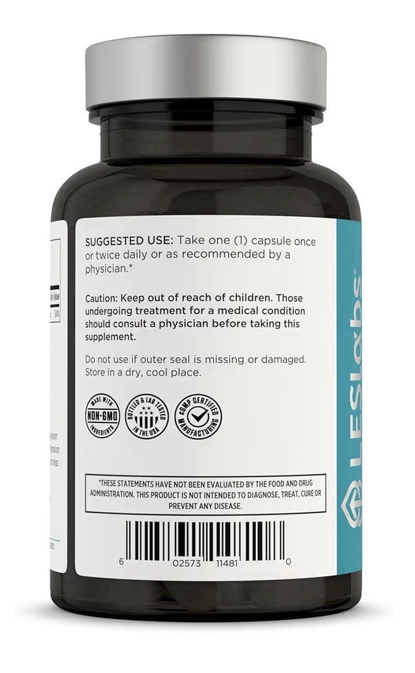 2 Packs LES Labs Magnesium Citrate Stress Relief Restful Sleep Heart Metabolism
