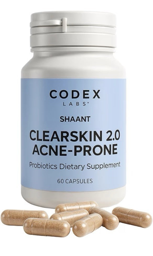Codex Labs Shaant Clear Skin 2.0 Acne Prone Probiotics Supplement 60 Capsules