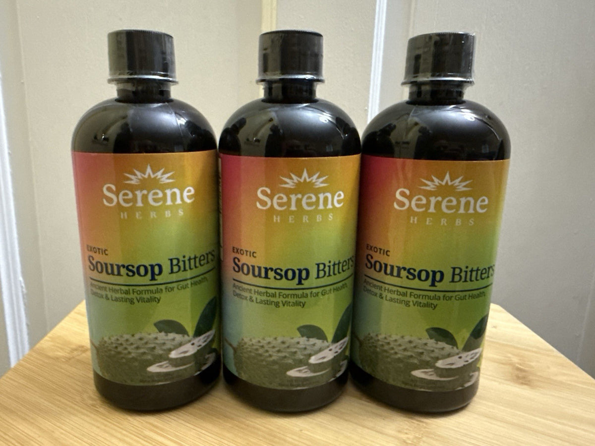 3 Packs Serene Herbs Soursop Bitters Gut Health Detox Herbal Dietary Supplement