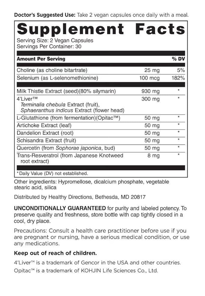 DOCTORS' PREFERRED Liver+ Revive & Restore Energize Detox Renew 60 Capsules