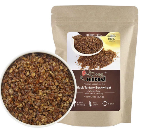 2 Pack FullChea Black Tartary Buckwheat Tea Loose Leaf Herbal Tea Himalayan