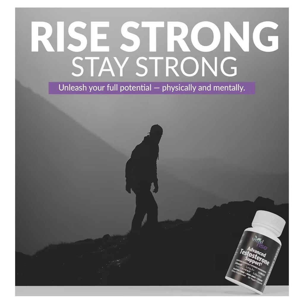 Vital Rise Testosterone Supplement for Men Advanced Testosterone Booster 30 Caps