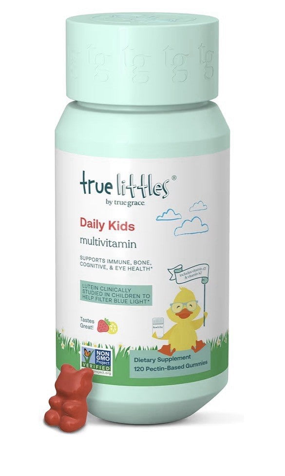 True Grace True Littles Daily Kids Multivitamin Immune Bone Cognitive Eye 120gmy