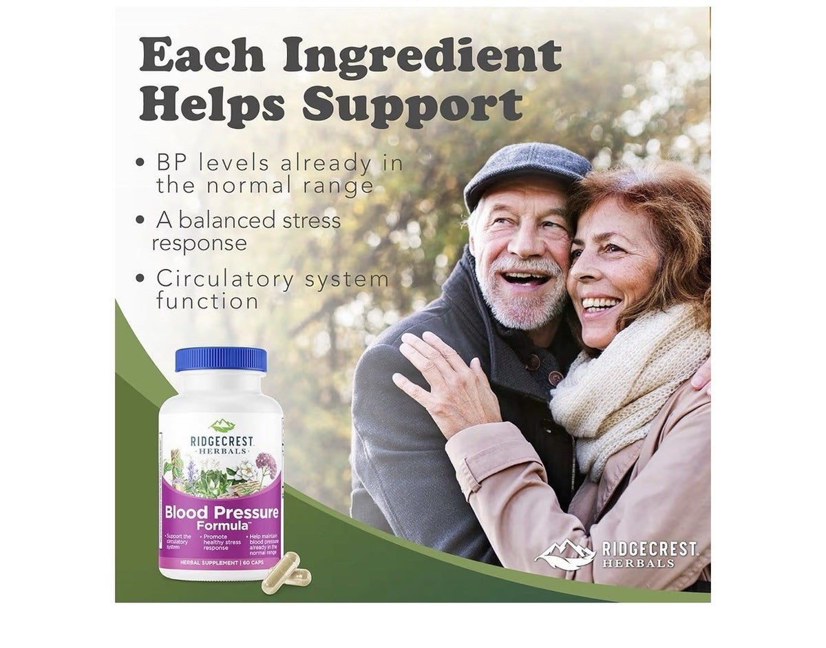 RidgeCrest Herbals Blood Pressure Formula Heart Vascular Circulation Health 60ca
