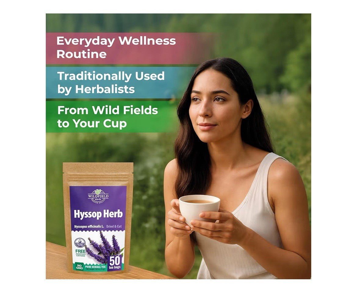 Hyssop Dried Herb Hyssop Tea Herbal (Hyssópus Officinális) Hissop 50 Teabags