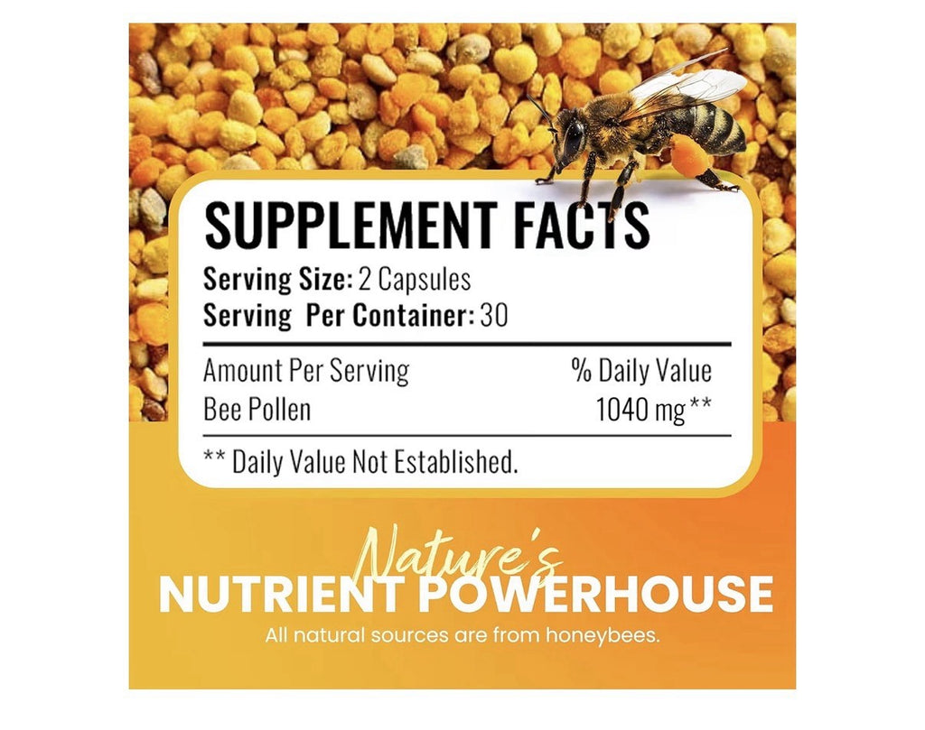 HONEYBEEZONE Bee Pollen Granules Natural Healthy Superfood Energy Immunity 60cap