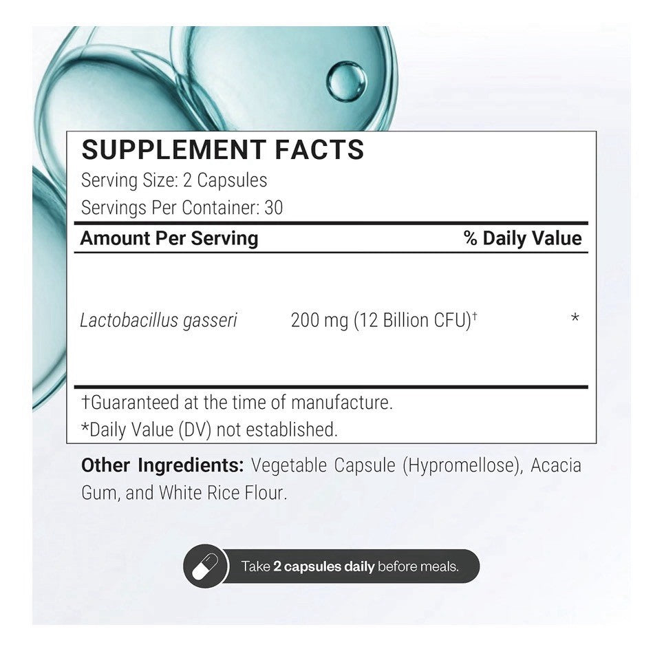 Supersmart Lactobacillus Gasseri 12 Billion CFU per Day Probiotic 90 Capsules