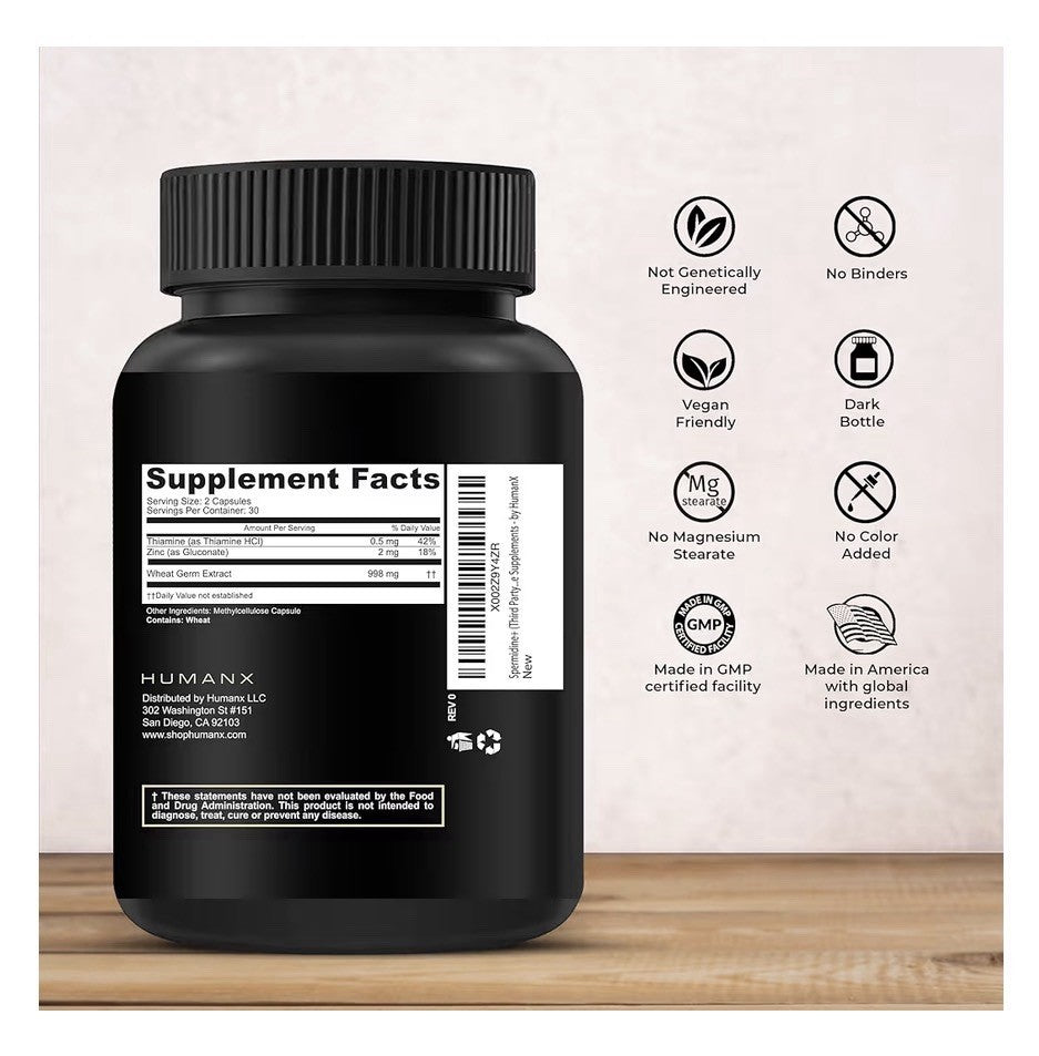 HUMANX Spermidine + Supplement Supports Health Aging Cellular Renewal 60Capsules