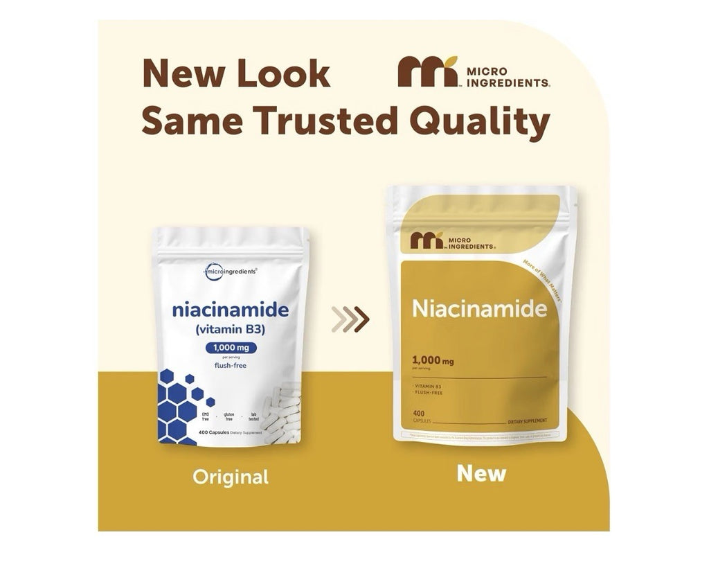 Micro Ingredients Niacinamide Vitamin B3 1,000 mg Per Serving 400 Capsules