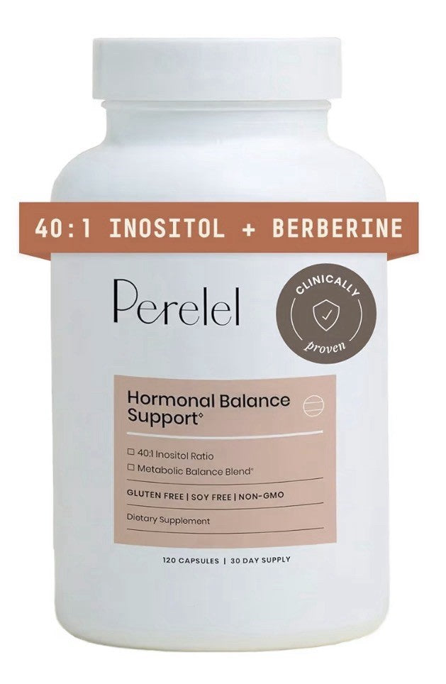 Perelel Hormonal Balance Support Myo & D Chiro Inositol Womens Supplement 120cap
