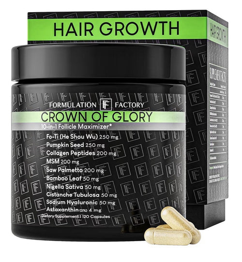 2 Pack Formulation Factory Crown of Glory 10-in-1 Hair Growth Faster DHT Blocker