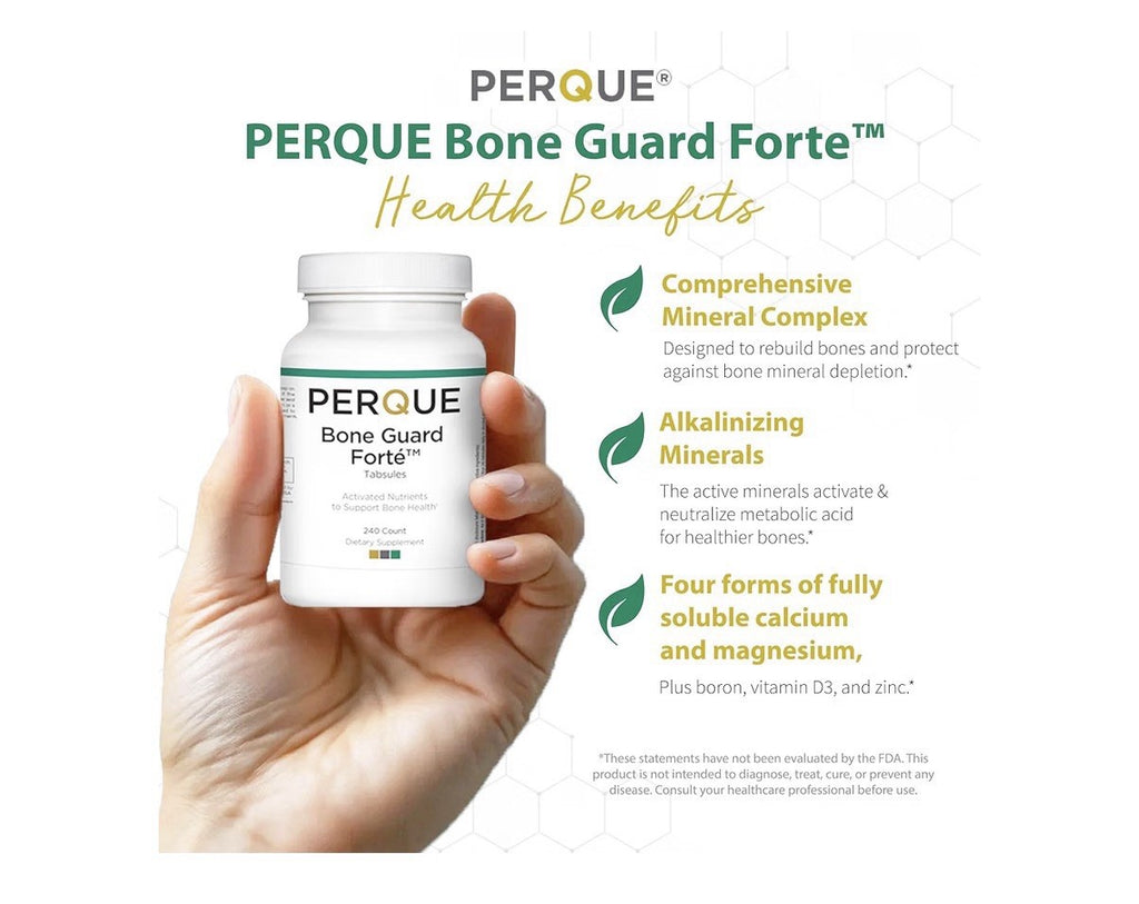 PERQUE Bone Guard Forte Activated Nutrients To Bone Health 240 Tabsules