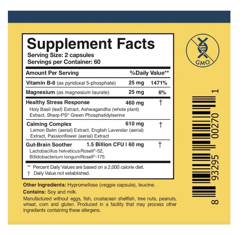 Researched Nutritionals AnxiaEase Stress Mood Support Cortisol Management 120cap
