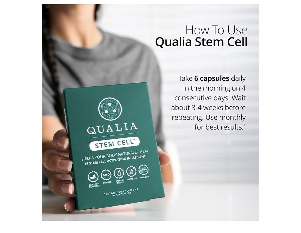 Qualia Stem Cell Helps Your Body Naturally Heal Dietary Supplement 24 Capsules