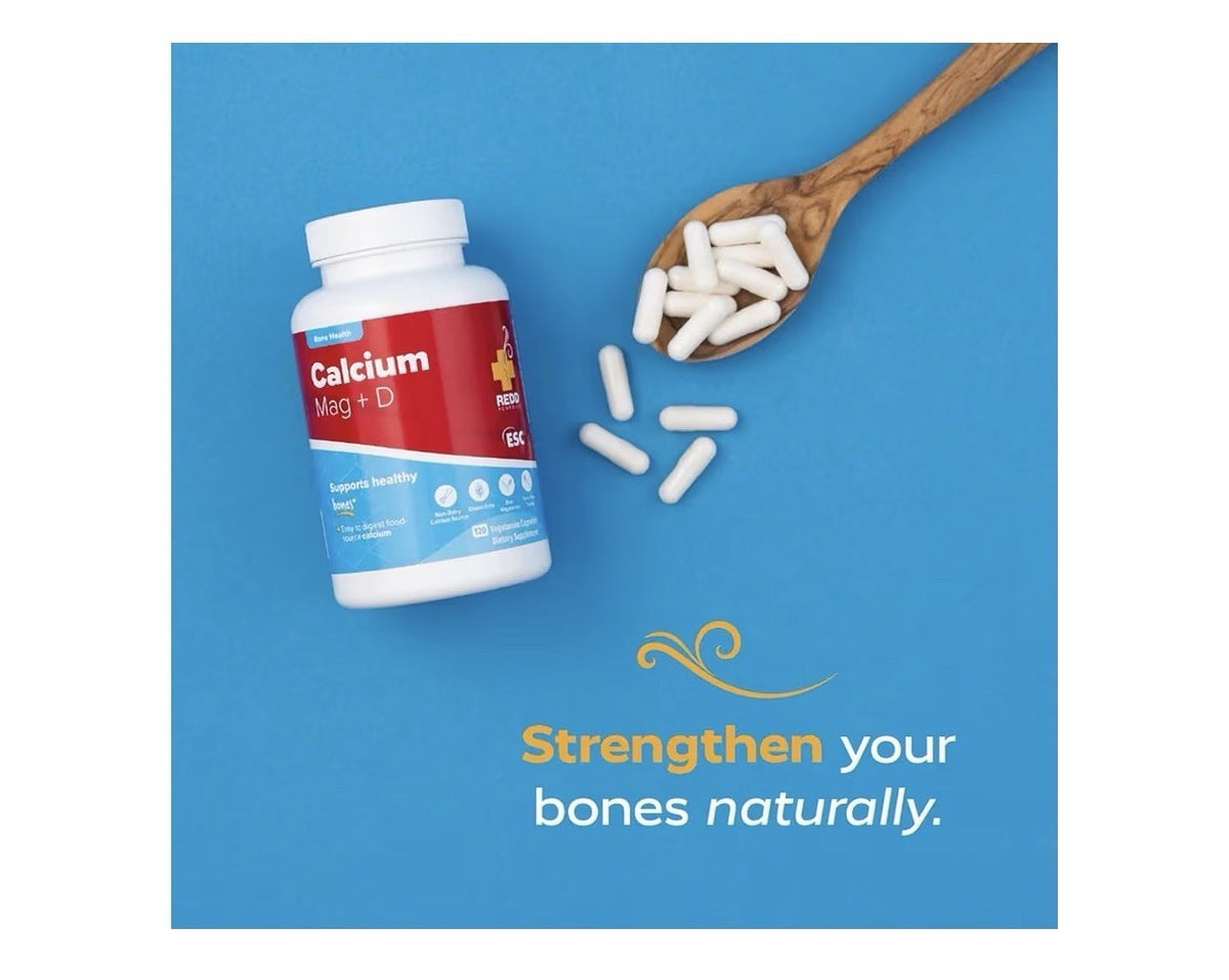 Redd Remedies Calcium Mag + D Vitamin D3 and Calcium Strong Bone Support 120Caps