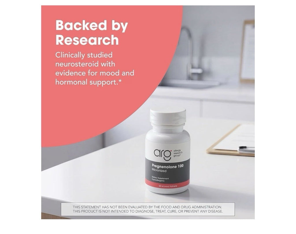 Allergy Research Group Pregnenolone 100 mg Micronized Hormone Precursor Support