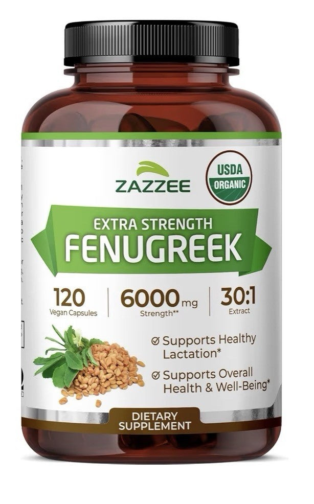2Pack Zazzee Fenugreek Extra Strength Healthy Lactation Overall Health Wellbeing