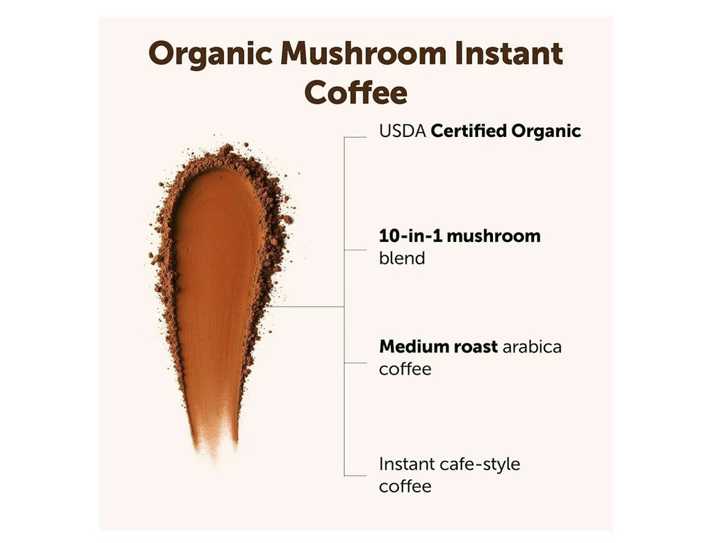 Micro Ingredients Organic Mushroom Coffee Powder 10 Mushrooms Blending 28 oz