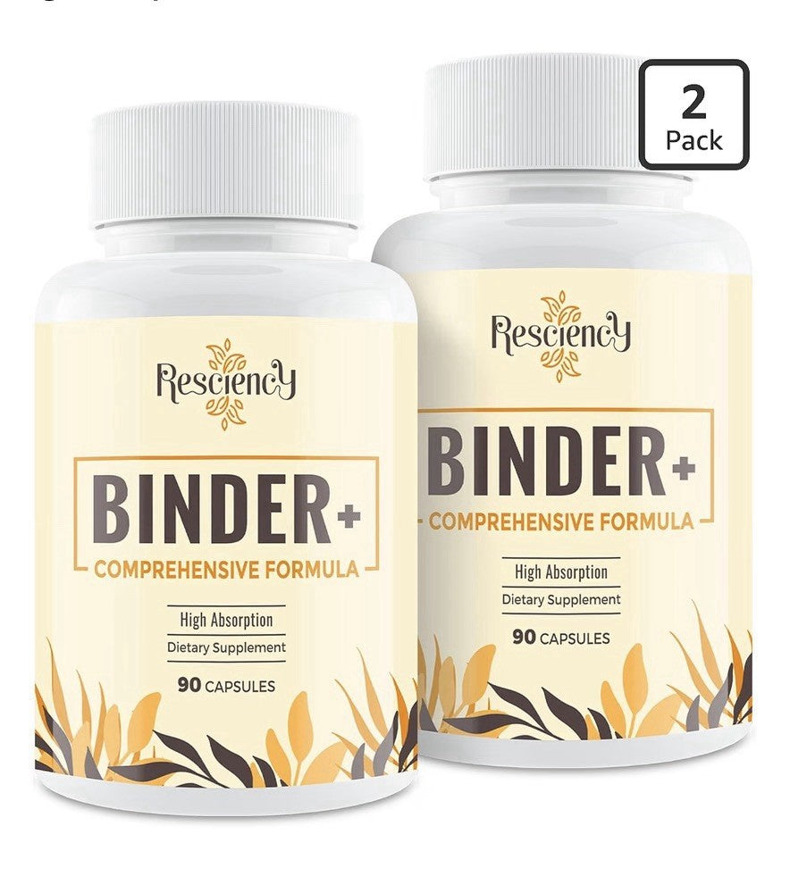 Resciency Binder+ Comprehensive Formula Detox Supplement Liver Gut Health 2 Pack