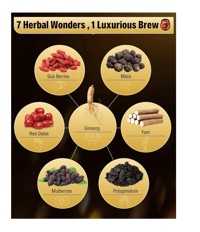 Zenvorica Kidney Tea Ginseng Six Treasure Tea for Men & Women Herbal 25 Teabags 