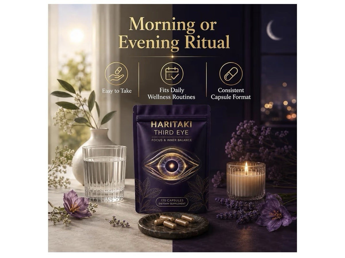 Haritaki Third Eye Focus & Inner Balance Terminalia Chebula Fruit Extract 120cap