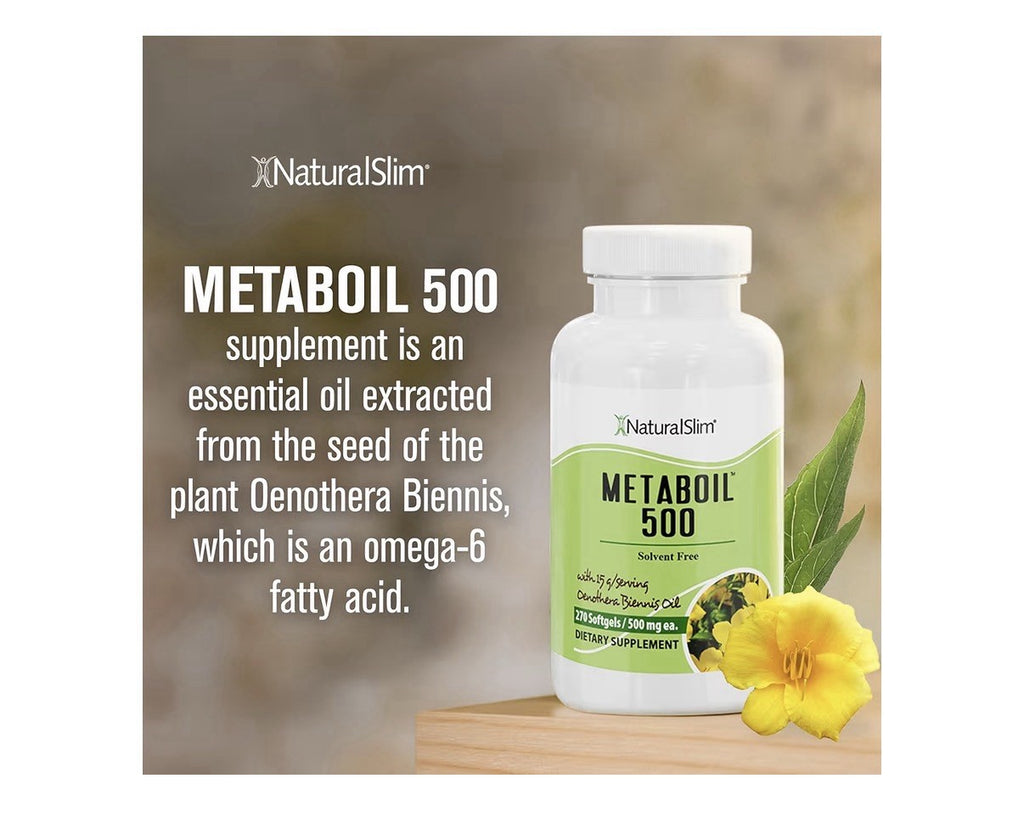 NaturalSlim Metaboil 500 Evening Primrose Oil for Women Health Metabolism 270sg