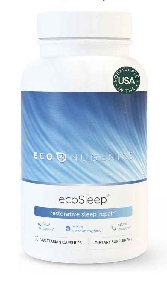 EcoNugenics ecoSleep Restorative Sleep Repair GABA Support Relaxation 60 Capsule