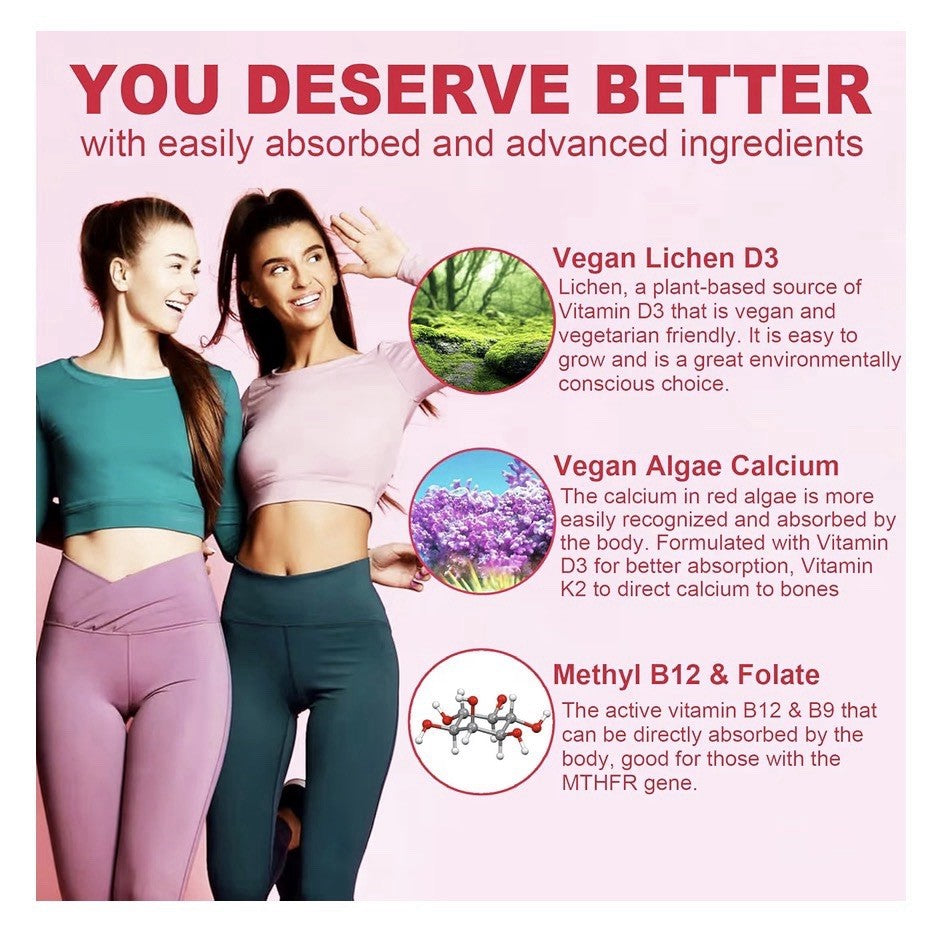 2 Pack Nextdia Women’s Multivitamin Iron Calcium Inositol D3 B12 Immune Blend