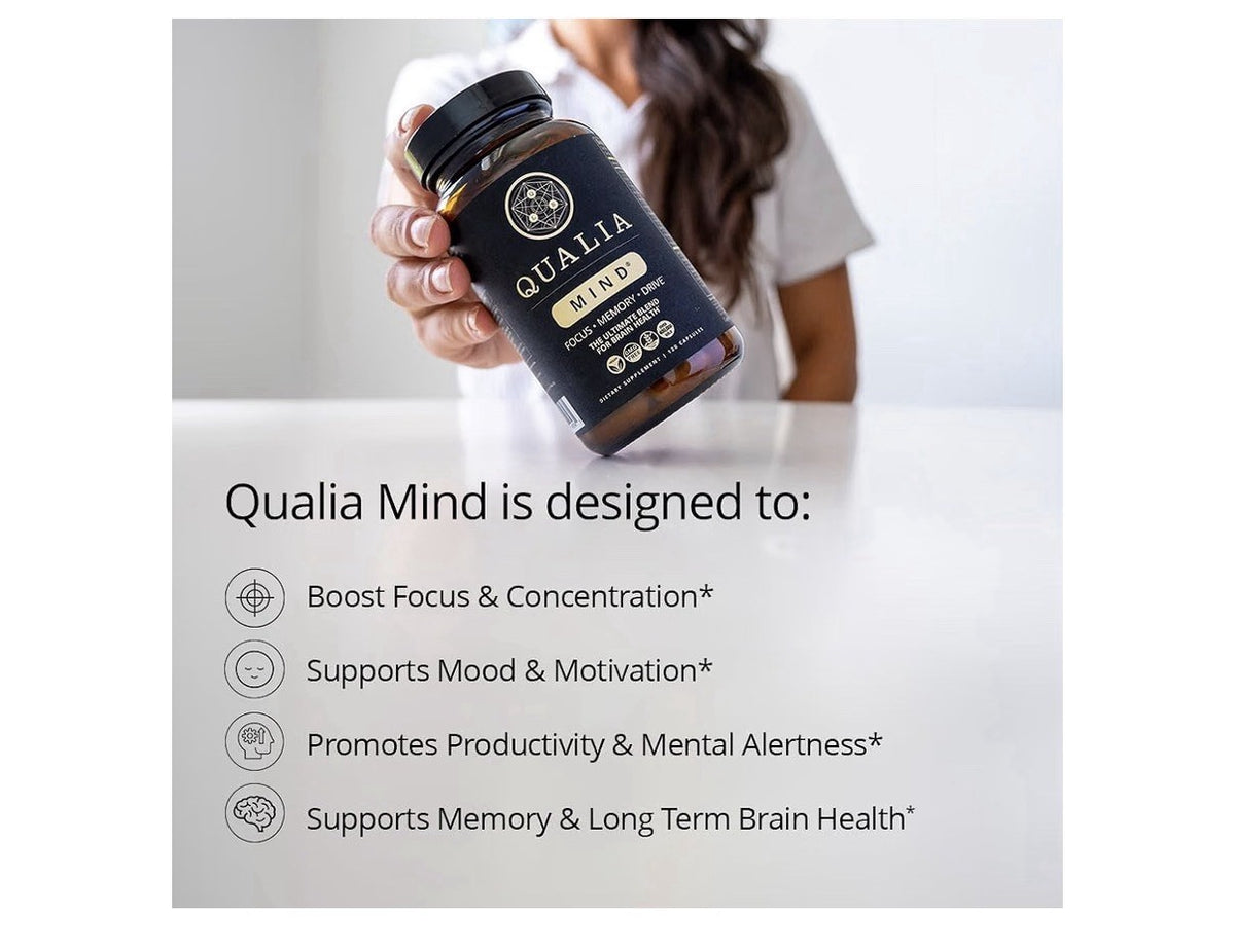 2 Pack Qualia Mind Focus Memory Drive The Ultimate Blend For Brain Health