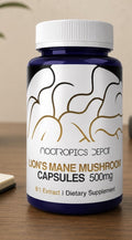 Nootropics Depot Lions Mane Mushroom 500mg 8:1 Extract 60 Capsules Supplement