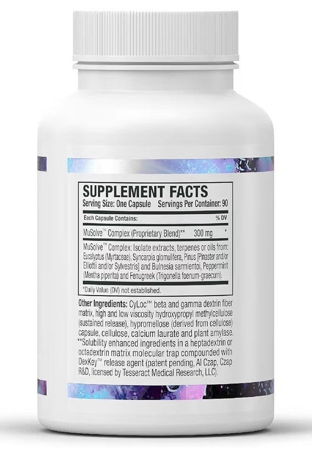 MuSolve SR Respiratory Health Support Supplement Help Dissolve Mucus 90 Capsules