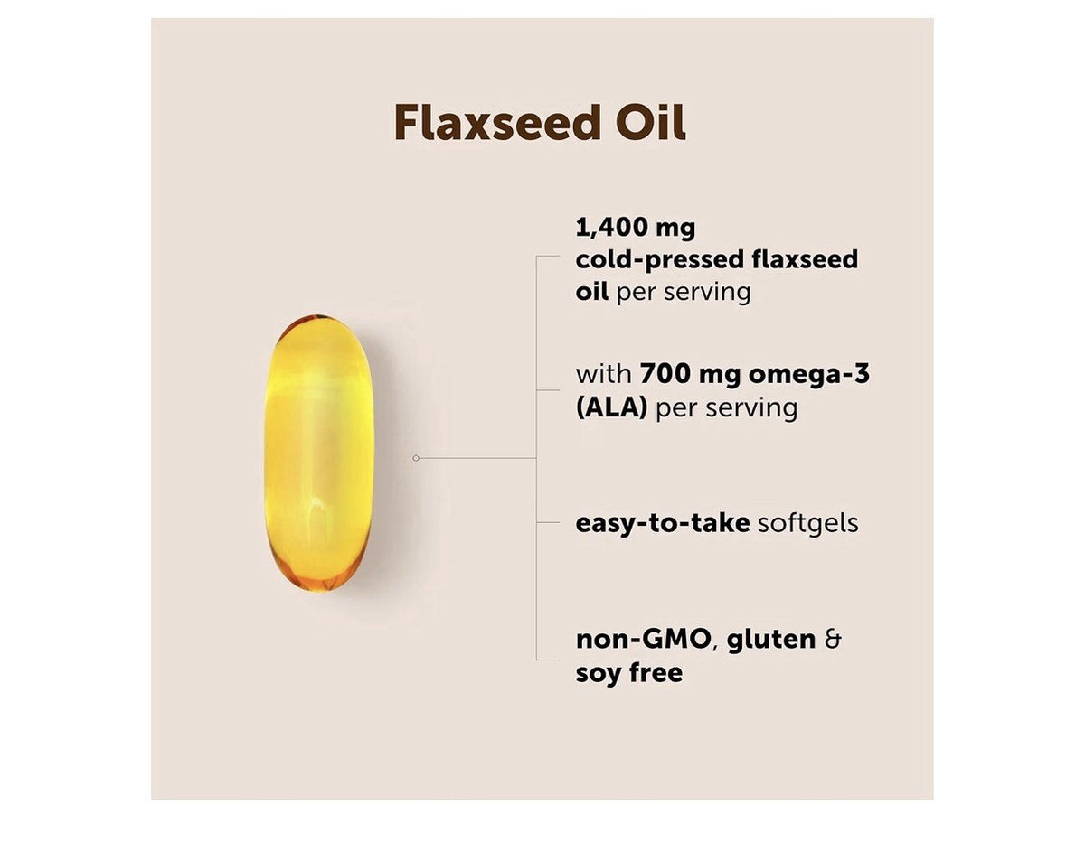 Micro Ingredients Flaxseed Oil 1 400mg Per Serving Omega 3&6&9      300 Softgels