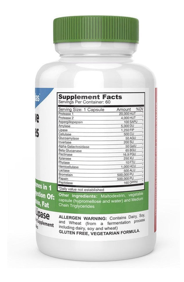 DrFormulas Digestive Enzymes Plant Based Enzymes Bloating Relief Lactose Support