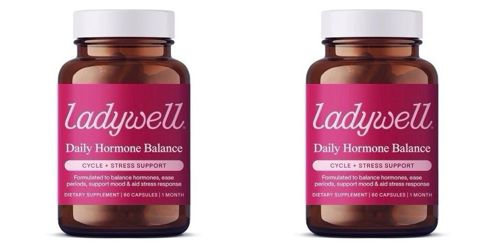 2pack Ladywell Daily Hormone Balance Cycle Stress Mood Periods Support for Women
